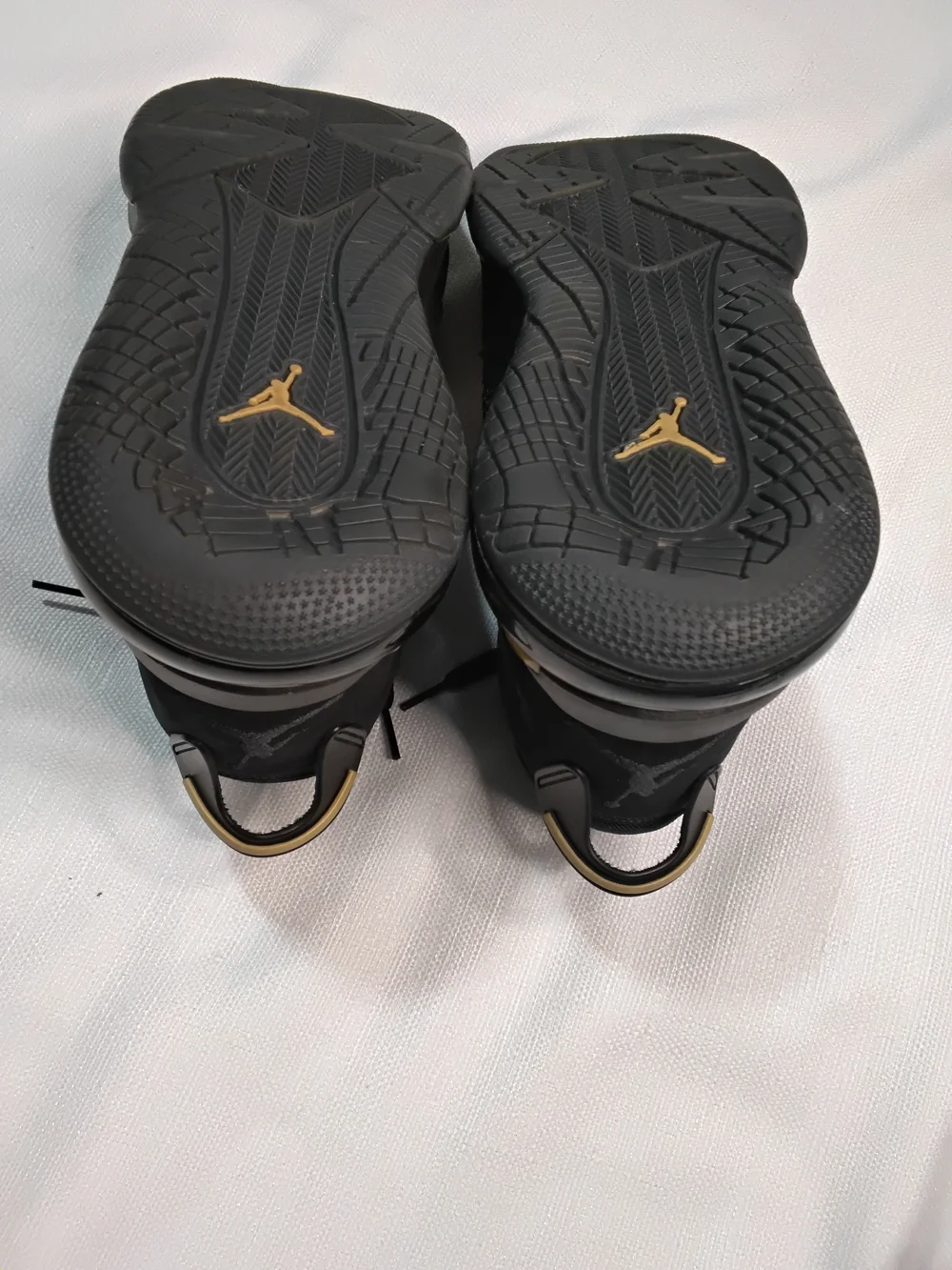 Jordan Mars 270 Black Sneakers with Gold Jumpman Sz 12.